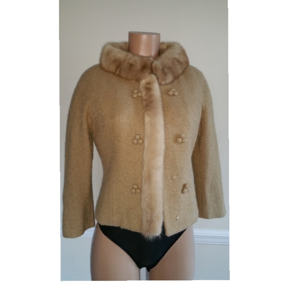 Chic 1960's Mink Collar Jacket